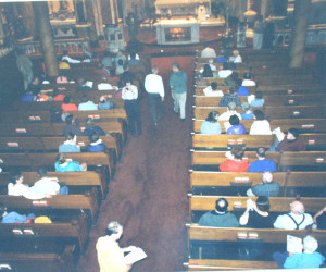 2002 April 20 - Giving visitors tour & history on St. Nicholas Church, N.S.
