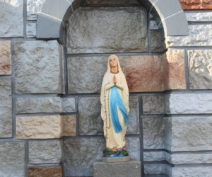 New, Our Lady of Lourdes statue