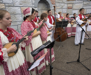The Junior Tamburitzans of Duquesne, PA, perform “Lijepa Naša Domovino” (Croatia’s national anthem) at the ceremony.