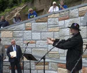 Andrew E. Masich, Chairman of the PA Historical and Museum Commission, speaks.