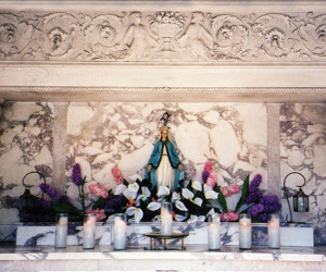 Altar inside grotto chapel