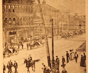 1901 - The Great Parade for the dedication of the new St. Nicholas Church, 1326 E. Ohio Street - Croatians marching from the Church to Downtown Pittsburgh and return