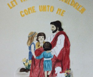 1992 Hand made pastel for Childrens' Baptismal Masses & First Communions