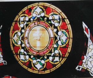 Rosetta and other stained glass windows made by Films Art & Glass Company