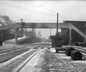 1912 - Pine St. Bridge looking E. along the W. PA R.R., Wm. Lang Tannery & Pgh. Wood Co.  715.122494.CP **